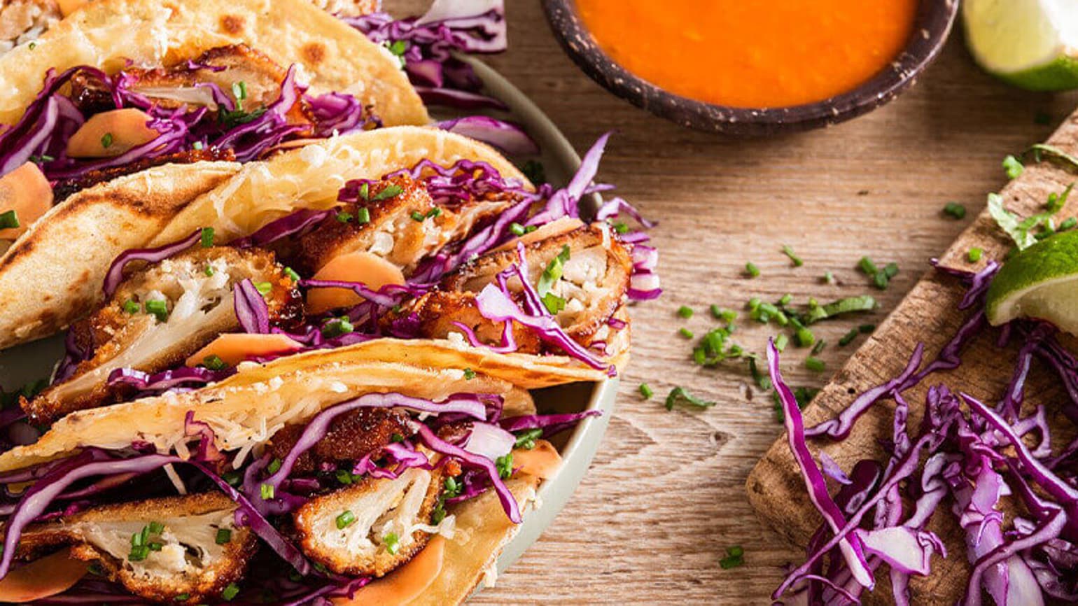 Birria-tacos med veganblomkål